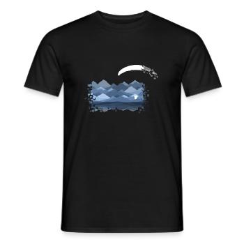 Gleitschirm Paragliding Berge Vintage - Männer T-Shirt - Schwarz - Vorne - AI Model Male 178 light (178cm)