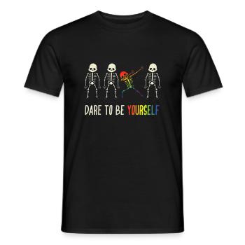 Dare to be yourself - Men's T-Shirt - black - Front - AI Model Male 178 light (178cm)