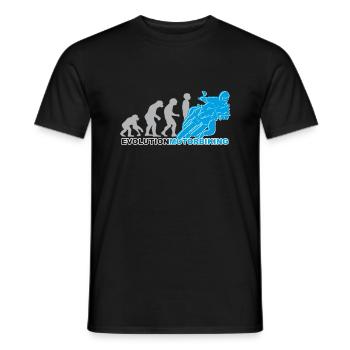 evolution moto, moto, moto - T-shirt homme - noir - Devant - AI Model Male 178 light (178cm)