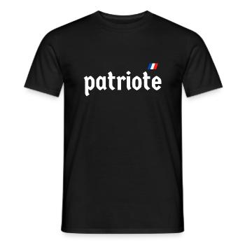 fier d être patriote - T-shirt homme - noir - Devant - AI Model Male 178 light (178cm)
