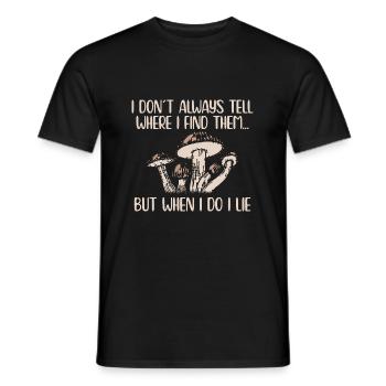 Pilzsammler - Männer T-Shirt - Schwarz - Vorne - AI Model Male 178 light (178cm)