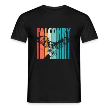 Falknerei - Männer T-Shirt - Schwarz - Vorne - AI Model Male 178 light (178cm)