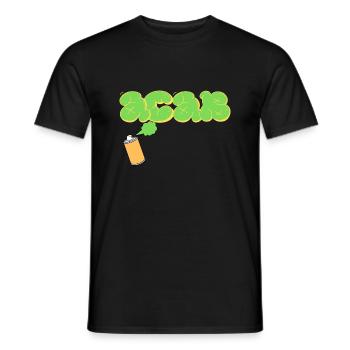 ACAB Graffiti Green - Männer T-Shirt - Schwarz - Vorne - AI Model Male 178 light (178cm)