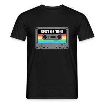 Geburtstag Best Of 1961 Jahrgang Vintage 1961 - Männer T-Shirt - Schwarz - Vorne - AI Model Male 178 light (178cm)