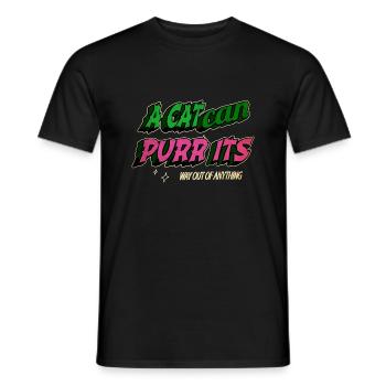 persian rainbow cat avocados present birthday cats - Men's T-Shirt - black - Front - AI Model Male 178 light (178cm)