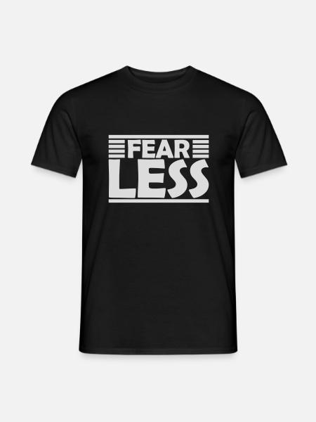 Design di citazioni di testo senza paura - T-shirt uomo - nero