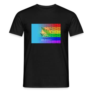 Rainbow Wall Oklahoma - Men's T-Shirt - black - Front - AI Model Male 178 light (178cm)