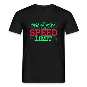 What Was The Speed Limit 6 - Männer T-Shirt - Schwarz - Vorne - AI Model Male 178 light (178cm)
