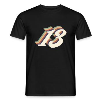 13e anniversaire vintage - T-shirt homme - noir - Devant - AI Model Male 178 light (178cm)