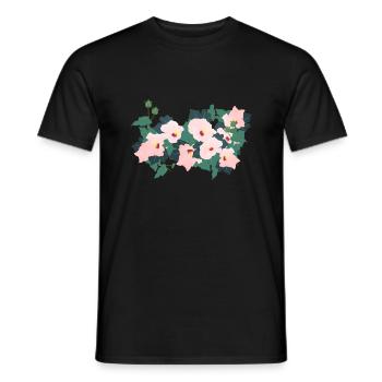 Minimalist flowers - Men's T-Shirt - black - Front - AI Model Male 178 light (178cm)