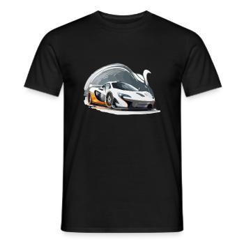 The sports car - Men's T-Shirt - black - Front - AI Model Male 178 light (178cm)