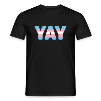 YAY transgender - T-shirt homme - noir - Devant - AI Model Male 178 light (178cm)