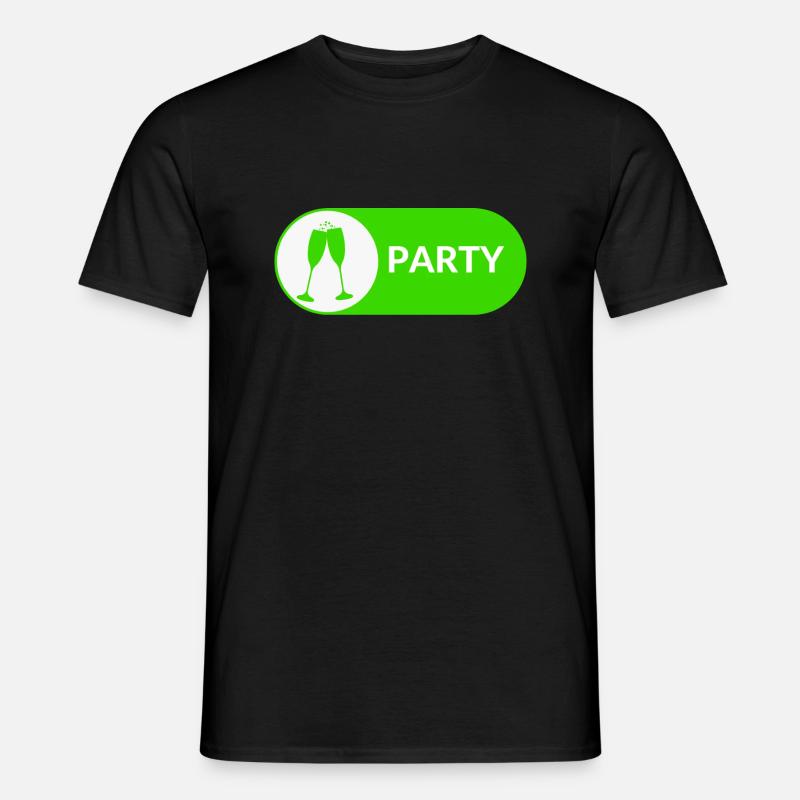 Party-Button - Männer T-Shirt - Schwarz