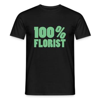 Flower Flower Plant - Men's T-Shirt - black - Front - AI Model Male 178 light (178cm)