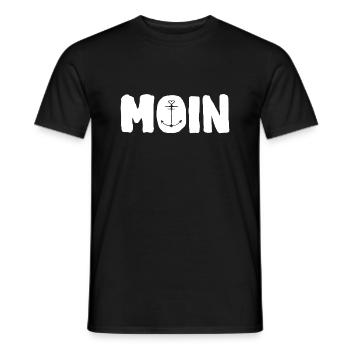 moin Anker Küsten Liebe ... Maritime Bekleidung - Männer T-Shirt - Schwarz - Vorne - AI Model Male 178 light (178cm)