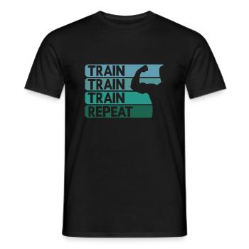 Fitness Bodybuilding Athletes Fitness Sports Sports - Men's T-Shirt - black - Front - AI Model Male 178 light (178cm)
