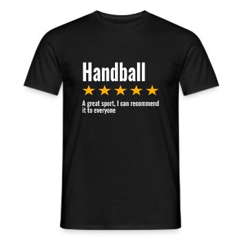 Handball Saying Sayings - Men's T-Shirt - black - Front - AI Model Male 178 light (178cm)