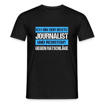 Resistant Journalist - Men's T-Shirt - black - Front - AI Model Male 178 light (178cm)