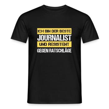 Resistant Journalist - Men's T-Shirt - black - Front - AI Model Male 178 light (178cm)
