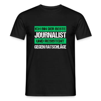 Journaliste résistant - T-shirt homme - noir - Devant - AI Model Male 178 light (178cm)
