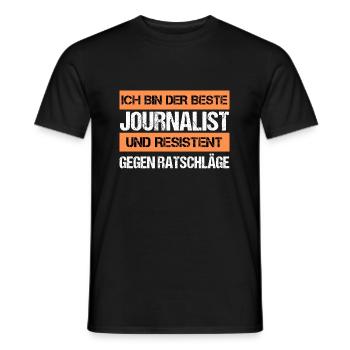 Resistant Journalist - Men's T-Shirt - black - Front - AI Model Male 178 light (178cm)