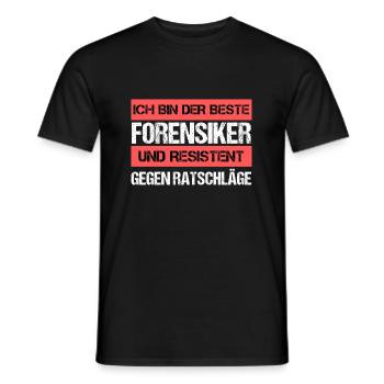 Resistenter Forensiker - Männer T-Shirt - Schwarz - Vorne - AI Model Male 178 light (178cm)