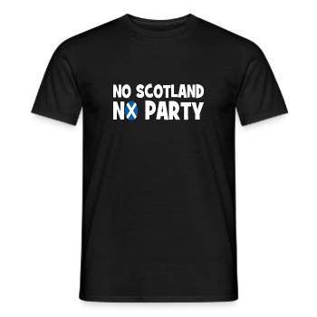 No Scotland No Party - Schottland - Männer T-Shirt - Schwarz - Vorne - AI Model Male 178 light (178cm)