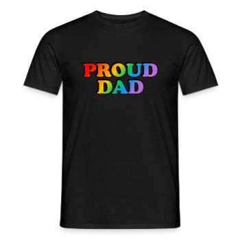 Fier papa LGBTQ Pride Parents - T-shirt homme - noir - Devant - AI Model Male 178 light (178cm)