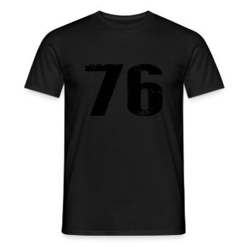 76 Number Leotard - Men's T-Shirt - black - Front - AI Model Male 178 light (178cm)