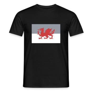 Wales - Flag - Men's T-Shirt - black - Front - AI Model Male 178 light (178cm)