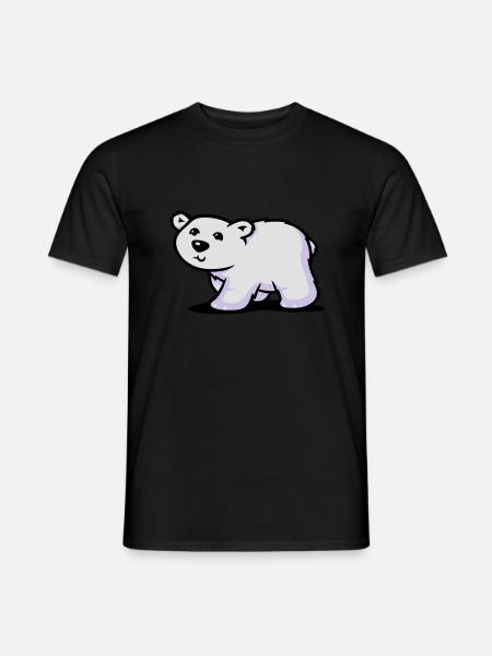 Eisbär - Männer T-Shirt - Schwarz