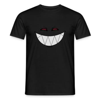 Smiling Demon - Men's T-Shirt - black - Front - AI Model Male 178 light (178cm)
