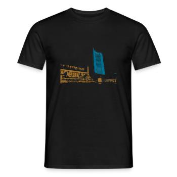 Leipzig Gewandhaus Uni Géant idée cadeau - T-shirt homme - noir - Devant - AI Model Male 178 light (178cm)