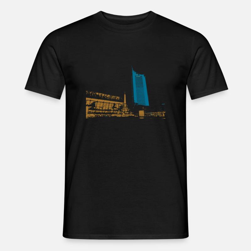Leipzig Gewandhaus Uni Riese Geschenkidee - Männer T-Shirt - Schwarz