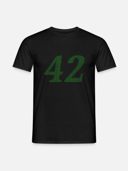 42 - Männer T-Shirt - Schwarz