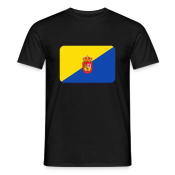 GRAN CANARIA FLAG round corner 400 dpi - Männer T-Shirt - Schwarz - Vorne - AI Model Male 178 light (178cm)