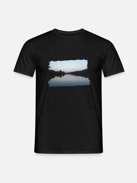 See am Abend - Männer T-Shirt - Schwarz
