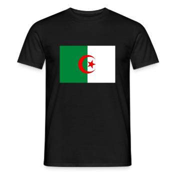 Algeria flag - Men's T-Shirt - black - Front - AI Model Male 178 light (178cm)