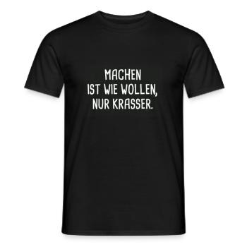 Faire c'est comme vouloir, seulement de façon flagrante! - T-shirt homme - noir - Devant - AI Model Male 178 light (178cm)