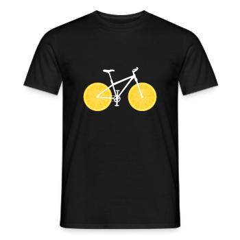 Fruit Bicycle Lemon Lime Orange / Gift - Men's T-Shirt - black - Front - AI Model Male 178 light (178cm)