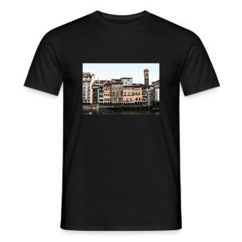 Florence - Männer T-Shirt - Schwarz - Vorne - AI Model Male 178 light (178cm)