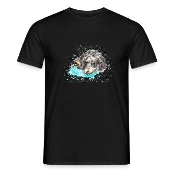 Chien ment - T-shirt homme - noir - Devant - AI Model Male 178 light (178cm)