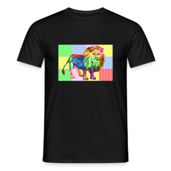 Lion - Men's T-Shirt - black - Front - AI Model Male 178 light (178cm)