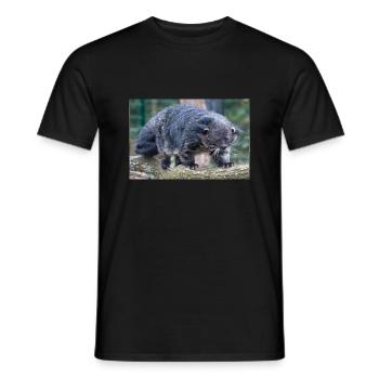 Binturong (Arctictis binturong) Marderen Asie - T-shirt homme - noir - Devant - AI Model Male 178 light (178cm)