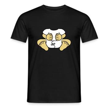 baby koerper lustig kind windel klein ohne kopf sc - Männer T-Shirt - Schwarz - Vorne - AI Model Male 178 light (178cm)