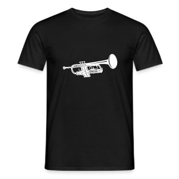 Trompette trompette musique cadeau - T-shirt homme - noir - Devant - AI Model Male 178 light (178cm)