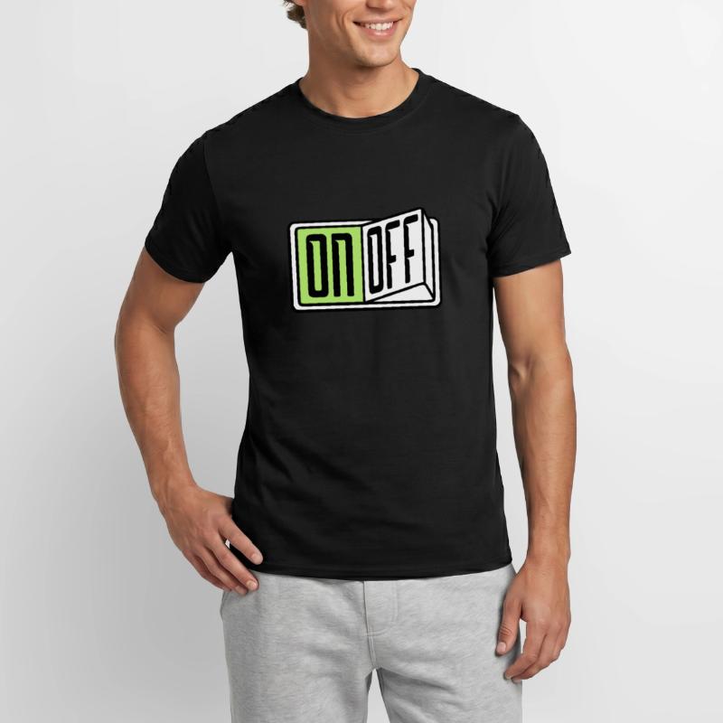 on off switch button button turn off Men's T-Shirt