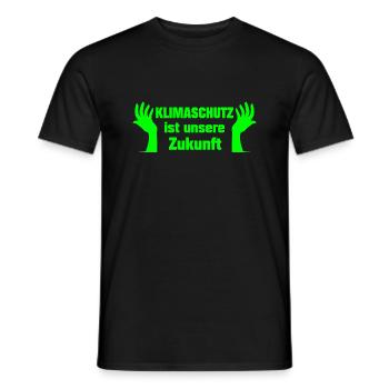 Klimaschutz - Männer T-Shirt - Schwarz - Vorne - AI Model Male 178 light (178cm)