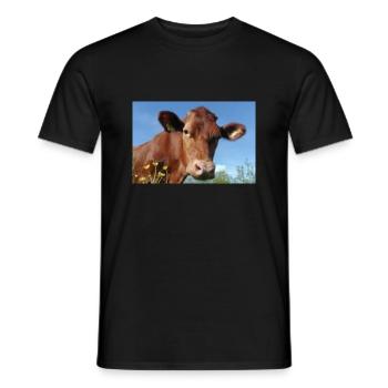 vache - T-shirt homme - noir - Devant - AI Model Male 178 light (178cm)