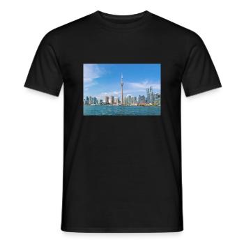 Vue panoramique sur les toits de Toronto Ontario Canada - T-shirt homme - noir - Devant - AI Model Male 178 light (178cm)